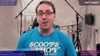 Man In Blue Scoops Ahoy Shirt GIF