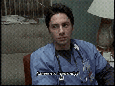 Man In Blue Scrubs Screaming GIF