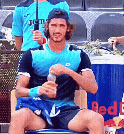 Man In Blue Shirt And Black Shorts GIF