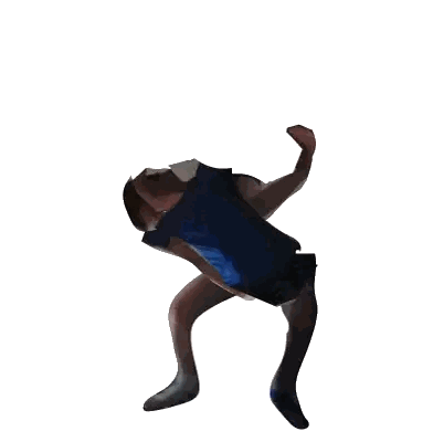 Man In Blue Shirt And Black Shorts Dancing Sticker