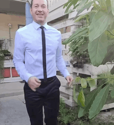 Man In Blue Shirt And Black Tie GIF