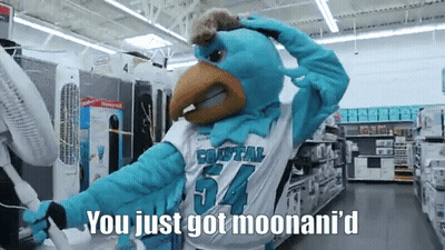 Man In Blue Shirt And Brown Pants With Jdawgski Above Him GIF