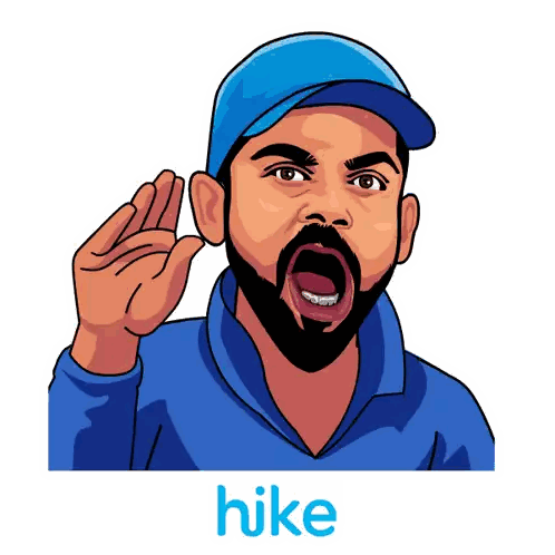 Man In Blue Shirt And Hat Hike Sticker