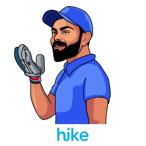 Man In Blue Shirt And Nike Hat Sticker