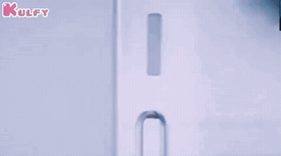 Man In Blue Shirt And Red Tie Peeking GIF