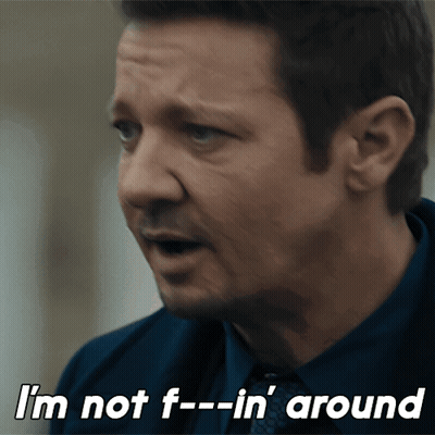 Man In Blue Shirt And Tie Saying Im Not F--In Around GIF