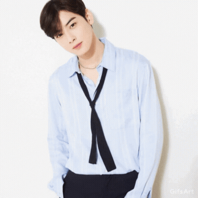 Man In Blue Shirt And Tie With Come On Sticker GIF