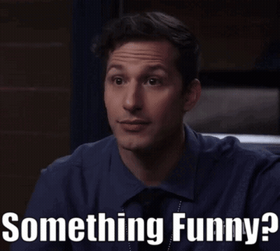 Man In Blue Shirt And Tie With Funny Writing On Face GIF