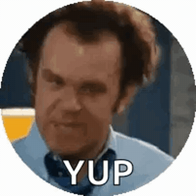 Man In Blue Shirt And Tie With Yup GIF