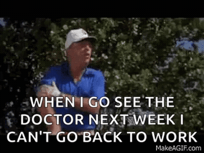 Man In Blue Shirt And White Hat Talking To Someone GIF