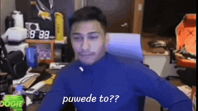 Man In Blue Shirt At Desk Saying Puwede GIF