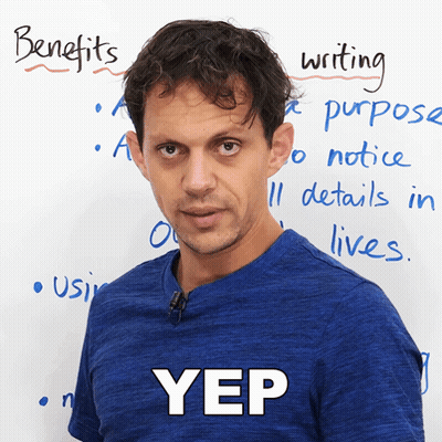 Man In Blue Shirt Benefits GIF