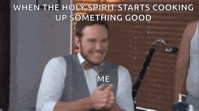 Man In Blue Shirt Clapping And Smiling GIF