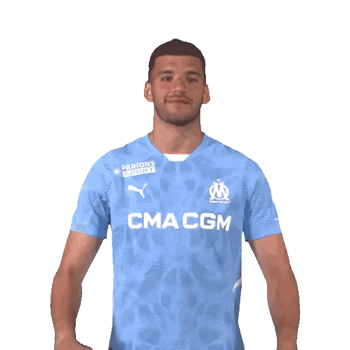 Man In Blue Shirt CMA CGM Sticker