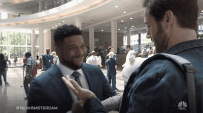 Man In Blue Shirt Dancing Dead Chat GIF
