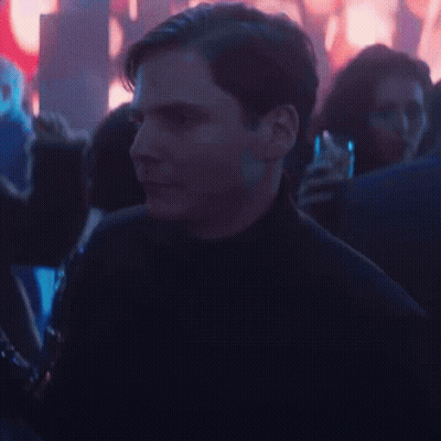 Man In Blue Shirt Dancing GIF