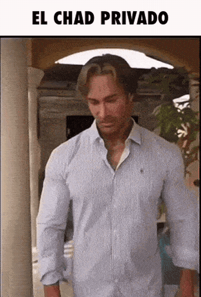 Man In Blue Shirt El Chad Privado GIF
