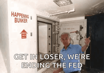Man In Blue Shirt Giving Middle Finger At Bunker GIF