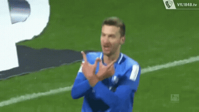 Man In Blue Shirt Giving Middle Finger GIF