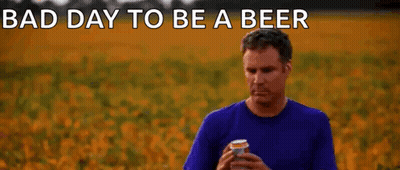 Man In Blue Shirt Holding Beer Saying Bad Day To Be A Beer GIF