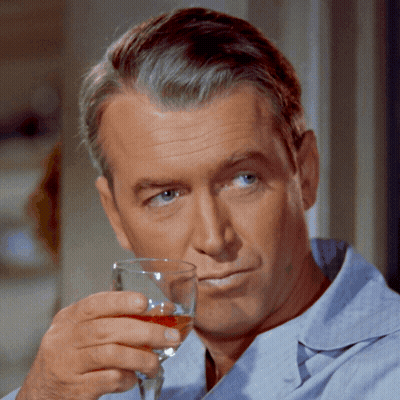 Man In Blue Shirt Holding Wine Glass GIF