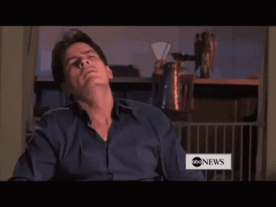 Man In Blue Shirt In Front Of ABC News GIF
