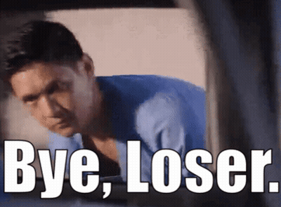 Man In Blue Shirt Looking Out Window Bye Loser GIF