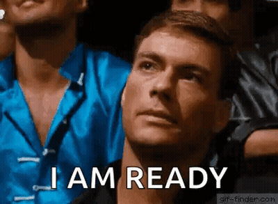 Man In Blue Shirt Looking Up GIF