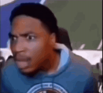 Man In Blue Shirt Making Funny Face GIF