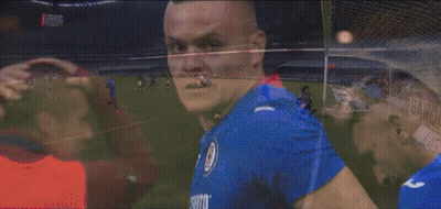 Man In Blue Shirt Making Heart GIF