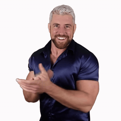 Man In Blue Shirt Making Heart With Hands GIF