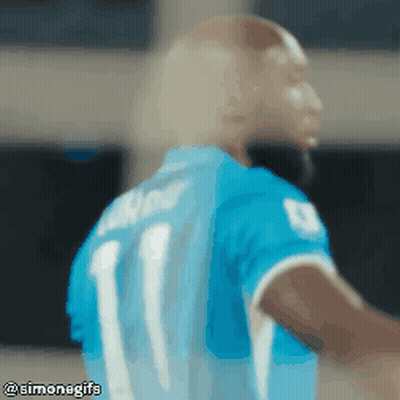 Man In Blue Shirt Number 11 GIF