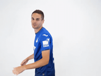 Man In Blue Shirt Number 20 GIF