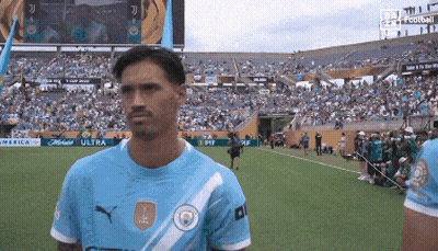 Man In Blue Shirt On Soccer Field GIF