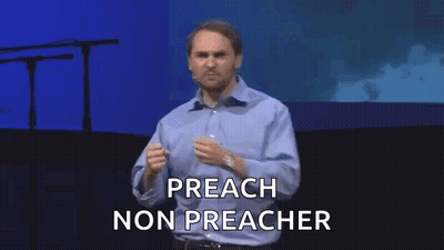 Man In Blue Shirt Preach Non Preacher Speech GIF