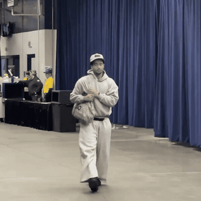 Man In Blue Shirt Reaching Out GIF