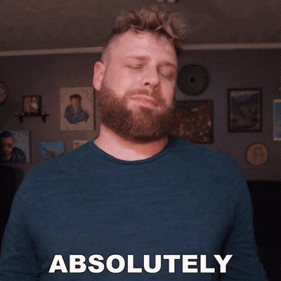 Man In Blue Shirt Saying Absolutely GIF