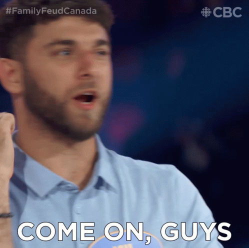 Man In Blue Shirt Saying Come On Guys GIF