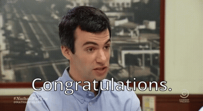 Man In Blue Shirt Saying Congratulations GIF