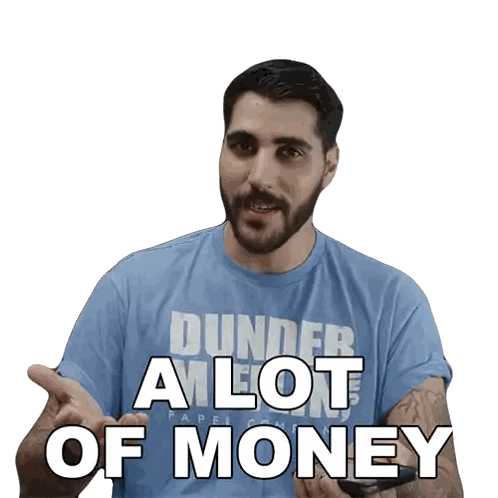 Man In Blue Shirt Saying Dunder Sticker