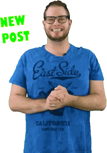 Man In Blue Shirt Saying East Side California Sticker
