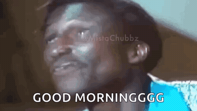 Man In Blue Shirt Saying Good Morning GIF