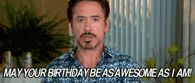 Man In Blue Shirt Saying Happy Birthday GIF
