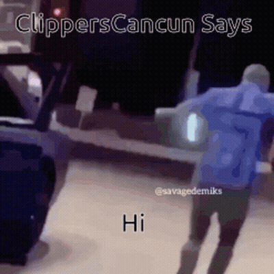 Man In Blue Shirt Saying Hi GIF