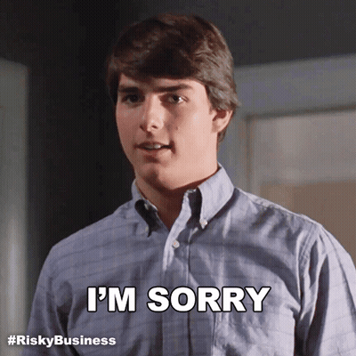 Man In Blue Shirt Saying I'm Sorry GIF