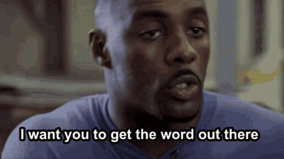 Man In Blue Shirt Saying I Want You To Get The Word Out There GIF