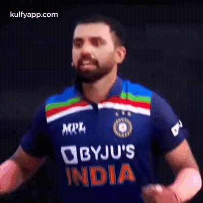 Man In Blue Shirt Saying India GIF