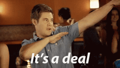 Man In Blue Shirt Saying It's A Deal GIF