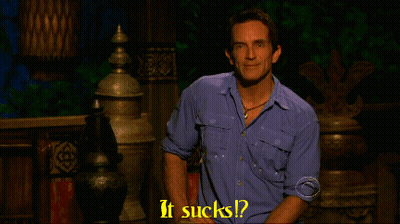 Man In Blue Shirt Saying It Sucks GIF