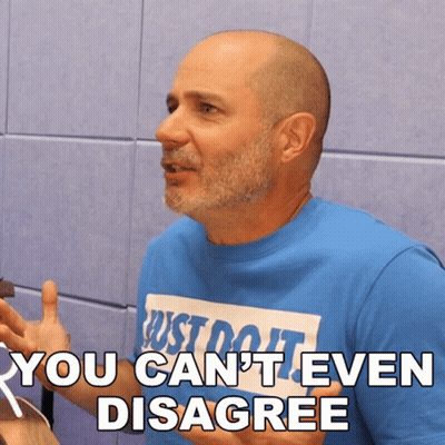 Man In Blue Shirt Saying Just Do It You Can't Even Disagree GIF